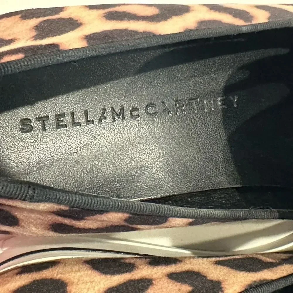 Stella McCartney Women's Leopard-Print Platform‎ Wedge Sneakers EU 40 size 10